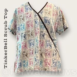 Bundle Sale 3 for $15 | Disney TinkerBell Scrub Top Size Medium